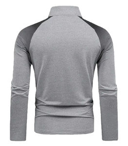 Embroidered Applique Heavyweight Pullover Hoodies <b>Men's</b> Winter Plain Dyed half <b>zip</b> <b>top</b> quality <b>up</b> sweatshirt for <b>men</b> - Product Image 3