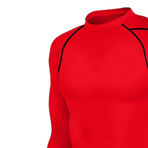 Haute qualité hommes Compression ensemble taille élastique respirant séchage rapide couleur unie entraînement en plein air vêtements de sport - Product Image 4
