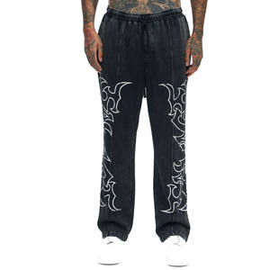 กางเกงวอร์มผู้ชายสไตล์ยีนส์ฟอกสี คุณภาพสูง ผ้าฝ้าย/โพลีเอสเตอร์ รับสกรีนโลโก้ตามสั่ง กางเกงขายดีอันดับต้นๆ - Product Image 1