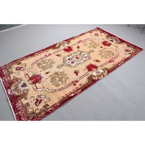 พรมวินเทจขนาด 3.9x7.8 ฟุต พรมตุรกี พรมเปอร์เซียสีน้ำตาลแดง - Product Image 4