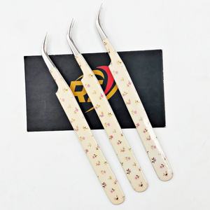 Pince à épiler professionnelle pour extensions de cils en acier inoxydable, pointe incurvée de précision, revêtement papier, pour volume de cils, pour salon, OEM Revamp - Product Image 5