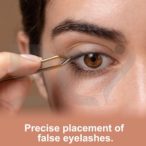 High-End Eyebrow Tweezers Slanted Tip Stainless Steel <b>Precision</b> <b>Tool</b> for Salon Grade Grooming & Beauty Care - Product Image 3