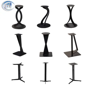 BN Wholesale Pedestal Base Table Leg Adjustable Cast Iron Stainless Steel Coffee Dining Bar Metal Table Base Furniture Legs