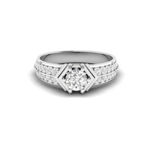 Magnífico Anillo Solitario con Diamante de Corte Redondo de 0.50 Ct, Color F, Claridad VS, Diamante Cultivado en Laboratorio en Oro de 14K para Uso Diario o Regalo - Product Image 3