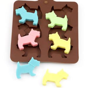 Cute Dog Shape <b>Silicone</b> Mold-BPA Free Food Safe Customized Color for Chocolate Ice Soap & <b>Baking</b> Resin Embossing - Product Image 1
