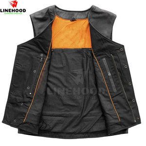 Chaleco de cuero transpirable de último diseño para hombre, ropa de calle de Color personalizada para hombres con estilo como ropa de invierno exterior, servicio OEM disponible - Product Image 4