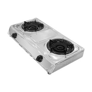 하이 퀄리티 휴대용 야외 더블 헤드 버너 스테인레스 스틸 상업용 가스 조리대 전자 점화 화염 보호 - Product Image 3