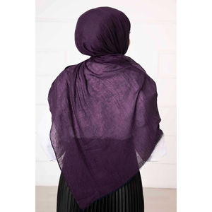 Ensemble châle, écharpe, gants et chapeau en bambou violet élégant - Product Image 3
