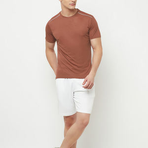 Venta al por mayor Camiseta de cuello redondo para hombre 100% algodón Dry Fit Regular Fit Transpirable Camisas de secado rápido con diseño liso - Product Image 6