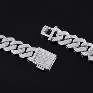 Bracelet tennis avec pendentif en forme de cœur en or avec micro-pavé, style hip-hop - Cadeau unisexe - Product Image 2