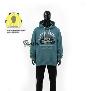 Sudadera con Capucha para Motociclismo con Tela Reforzada con Kevlar y Almohadillas de Protección Intercambiables, Sudaderas con Capucha de Forro Polar con Kevlar - Product Image 2