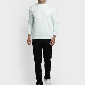 Sweat-shirts décontractés pour hommes de haute qualité, personnalisés avec logo imprimé, en polaire polyester/coton, motif uni pour l'hiver - Product Image 4