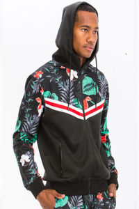 Survêtement à capuche avec fermeture éclair en polyester et polaire, survêtement deux pièces, survêtement de jogging, survêtement pour hommes, nouveauté 2023 - Product Image 4