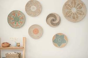 Best Selling Bamboo Rattan Seagrass Straw <b>Decorative</b> <b>Plates</b> Handicraft for Home Decoration Made in Vietnam - Product Image 2