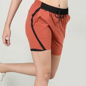 Short d'entraînement de fitness personnalisé de haute qualité pour femmes respirant éponge polaire taille élastique poches à séchage rapide 100% coton - Product Image 4