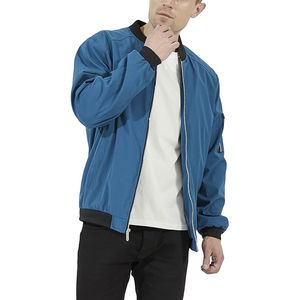 Chaqueta de bombardero ligera para hombre y abrigo cortavientos con cremallera y bolsillo lateral chaqueta de bombardero informal a prueba de viento acolchada de primavera - Product Image 6