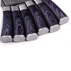 ชุดมีดเชฟ5ชิ้นทำด้วยมือเหล็กดามัสกัส67ชั้นใบมีดดีไซน์บริสุทธิ์ - Product Image 6