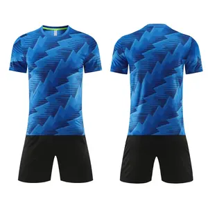 2024 uniformes de football personnalisés de haute qualité meilleur prix maillots de football pour adultes jeunes France polyester maille matériel ensembles d'équipe - Product Image 4