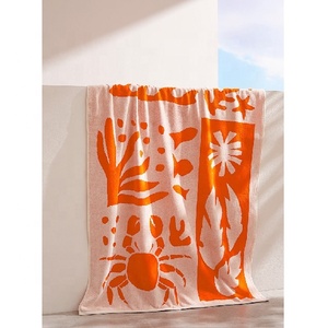 Meilleure vente qualité améliorée 100% coton unisexe adultes serviette GOTS personnalisé haut de gamme serviettes de plage expédition internationale - Product Image 2