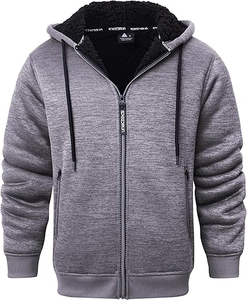 Luxury Plain Winter 100% Cotton Blend Fleece Thick Heavyweight Cropped Double Zipper Custom Zip Hoodie - Product Image 1