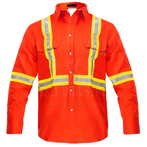 Precio razonable por encargo de los hombres de soldadura FR Camisas OEM Servicio de alta calidad de los hombres de soldadura FR Camisas - Product Image 1