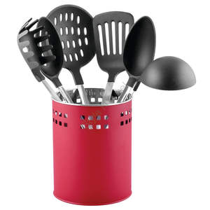 Ensemble d'outils de cuisine en acier inoxydable avec support - Product Image 1