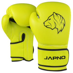 Mootoro 12oz Gants de boxe professionnels à lacets pour adultes noirs avec logo personnalisé pour les arts martiaux - Product Image 1