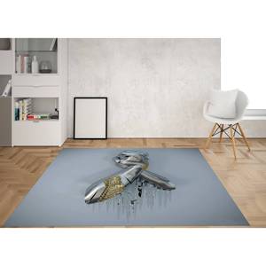 Tapis à motifs géométriques, design moderne pour salon, cadeau personnalisé, tapis en chenille - Product Image 4