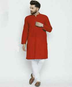 À la mode impression traditionnelle Kurta pyjama ensemble rayonne coton beau fil travail printemps prix de gros Surat Textile vêtement - Product Image 4