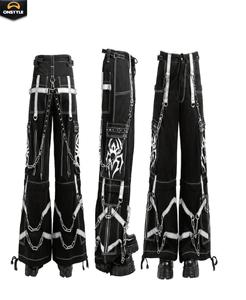 Pantalones góticos ONSTYLE SPORTS con bolsillos funcionales, detalles de cremallera y correas únicas para los amantes de la moda alternativa. - Product Image 5