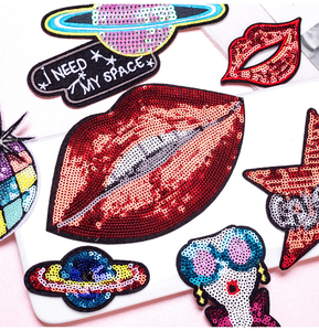 ผ้าทอลายทแยงแบบสั่งทำแผ่นผ้าปักลายตัวอักษรไซส์ใหญ่สำหรับรีดติดหรือเย็บติด - Product Image 5