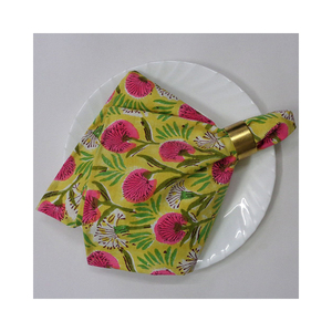 ผ้าเช็ดปากผ้าฝ้ายแท้พิมพ์ลายบล็อกทำด้วยมือผ้าเช็ดปากสำหรับตกแต่งบ้านดีไซน์ล่าสุด - Product Image 5