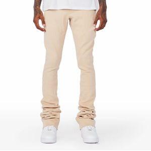 <b>Mens</b> Basic Flared <b>Trousers</b> OEM Manufacturer Stretch Fabric <b>Wide</b> <b>Leg</b> Design Ideal <b>for</b> Retro Streetwear or Casual Outfits - Product Image 2