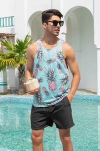 Camiseta de poliéster sin mangas para hombre, Camiseta de punto para gimnasio, camiseta sin mangas para entrenamiento de verano, chaleco de Fitness liso, estampado por sublimación - Product Image 4