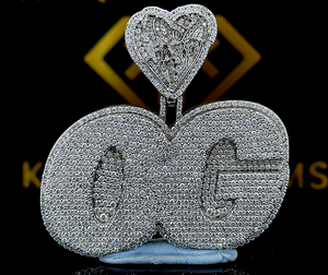 Número personalizado Hip Hop colgante, personaliza tu letra, colgante de número Hip Hop para hombres, colgante de moissanita, joyería Ice Out Hip Hop - Product Image 1