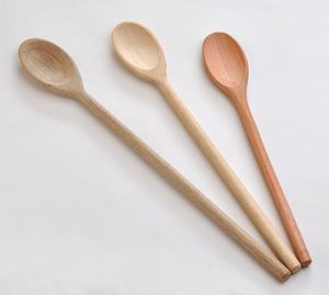 Juego de utensilios de cocina de madera de teca natural o acacia con soporte para cuchara, juego de cucharas y utensilios de cocina de madera - Product Image 1