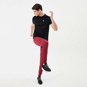 กางเกงวอร์มทรงบานสีแดงเบอร์กันดี GA Slim Fit สวมใส่สบาย เหมาะสำหรับออกกำลังกาย พร้อมโลโก้ปรับแต่งได้ ตกแต่งด้วยซิป มีไซส์ XL ถึง 6XL - Product Image 4