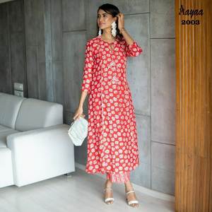 Haga que sus estilos de guardarropa sean elegantes con el color más precioso bordado a mano Muslin Silk Kurti & Pent a precio de mayorista - Product Image 5