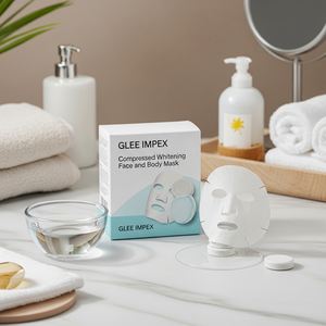 Masque facial blanchissant compressé |   Soins de la peau à base de plantes éclaircissants et hydratants pour peaux mixtes, format voyage - Product Image 2