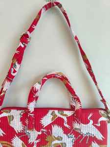 Sac pour ordinateur portable matelassé floral vintage de haute qualité fait à la main avec fermeture éclair et poignée pour les voyages - Product Image 2