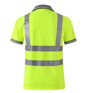 Diseño Crewnech, venta al por mayor, camiseta de manga corta de construcción de alta visibilidad hecha a medida 2025, camiseta Polo de trabajo de alta visibilidad para hombres - Product Image 2