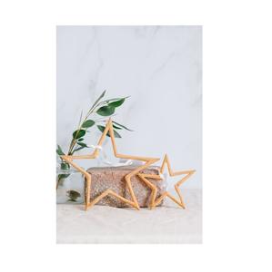 Ornements en bois d'étoile de fabricant de Logo personnalisé, ornements en bois suspendus en gros pour la décoration de la maison - Product Image 5