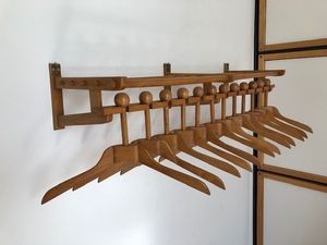 STORAGE HANDMADE BEST High Quality Boutique Style a Grade Lotus <b>Wooden</b> Hanger With Notches with Bar Suit Hanger - Product Image 4