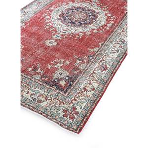 Tapis en laine noué à la main de grande taille, motif médaillon rouge et orange, pour salon, couloir rectangulaire - Pae-2330 - Product Image 2