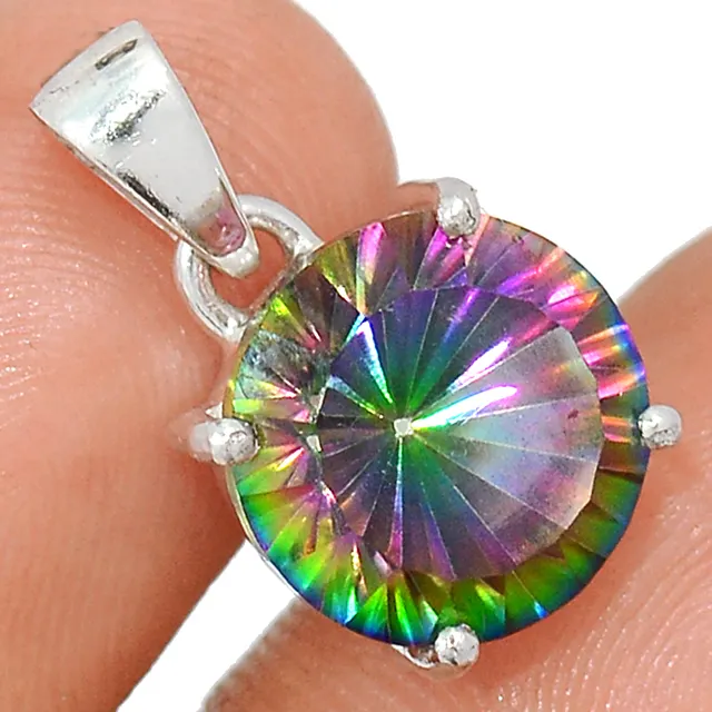 Mystic Topaz Necklace 925 Sterling Silver Custom Made Jewelry For Bulk Supplier And Wholesaler Manufacturers