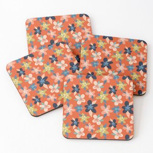 Elegant Style Wood/Acacia Wood Over Printed Tea Serving Coasters 4 Pieces Set Home and Kitchen <b>Placemats</b> Hot Selling - Product Image 5