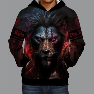 Sudadera con Capucha Personalizada OEM, Impresión Digital por Sublimación 3D, Tinte Liso, Felpa Otoñal, Poliéster/Algodón, Corte Regular, con Bolsillo, para Hombre - Product Image 4