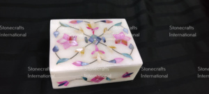 Joyería de lujo Madre azul de perla Trabajo Caja de almacenamiento de joyas Suministro mundial Colecciones de decoración elegante - Product Image 3
