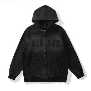 เสื้อฮู้ดผ้าซักกรดสำหรับผู้ชายเสื้อผ้าผู้ชายแขนยาวแบบสวมหัวออกแบบโลโก้ได้ตามต้องการดีไซน์ใหม่ - Product Image 4