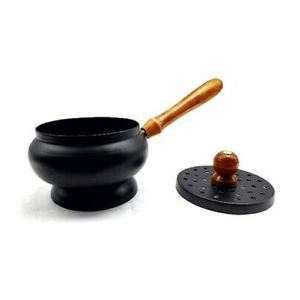 Quemador de Incienso de Hierro de Excelente Calidad con Tapa, Diseño Forjado, Asa de Madera, Aromático, para Iglesia u Hogar, Fragancia Personalizable, Tamaño/Color a Elección - Product Image 4